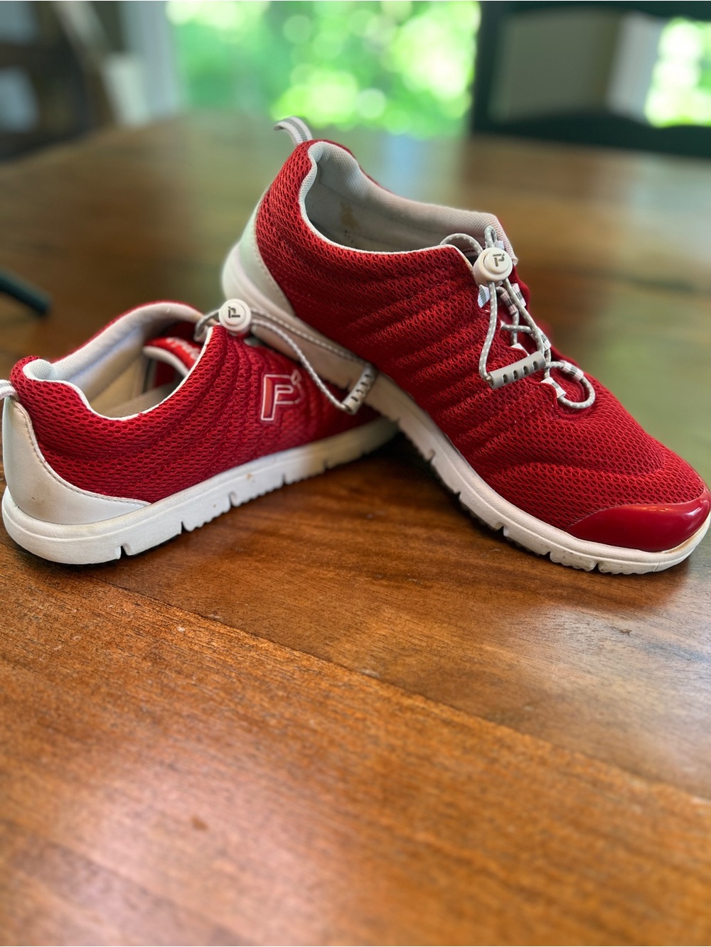 Propet Shoes Womens Size 9 Red White Mesh Lightweight Walking Comfort,